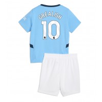 Manchester City Jack Grealish #10 Hemmatröja Barn 2024-25 Kortärmad (+ Korta byxor)